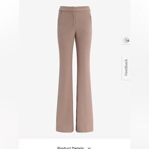 Express Editor Studio Stretch Twill High Waisted Flare Trouser - Size 4R, Tan